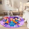 Kpop Round Office Rug Design for Outdoor Decorate Room Game Room Balcony Antislip Round Carpet Anime Office Decor Best for Christmas