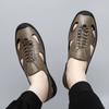 Fashion Men Sandals 2024 Summer New Trend Breathable Leather Men Casual Sandals Fashion Flats Beach Sandals Soft Shoes for Men Big Size
