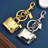 Creative Bag Design Keychain Handbag Shape Bag Pendant Metal Keyring Backpack Decoration Car Key Chains Women Men Gifts