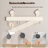 Milk White Suction Cup Kitchen Hook Rack Hanging Rod Wall-Mounted Kitchen Utensil Hanger Spoon Spatula Storage Rack Multifunctional Storage Shelf
