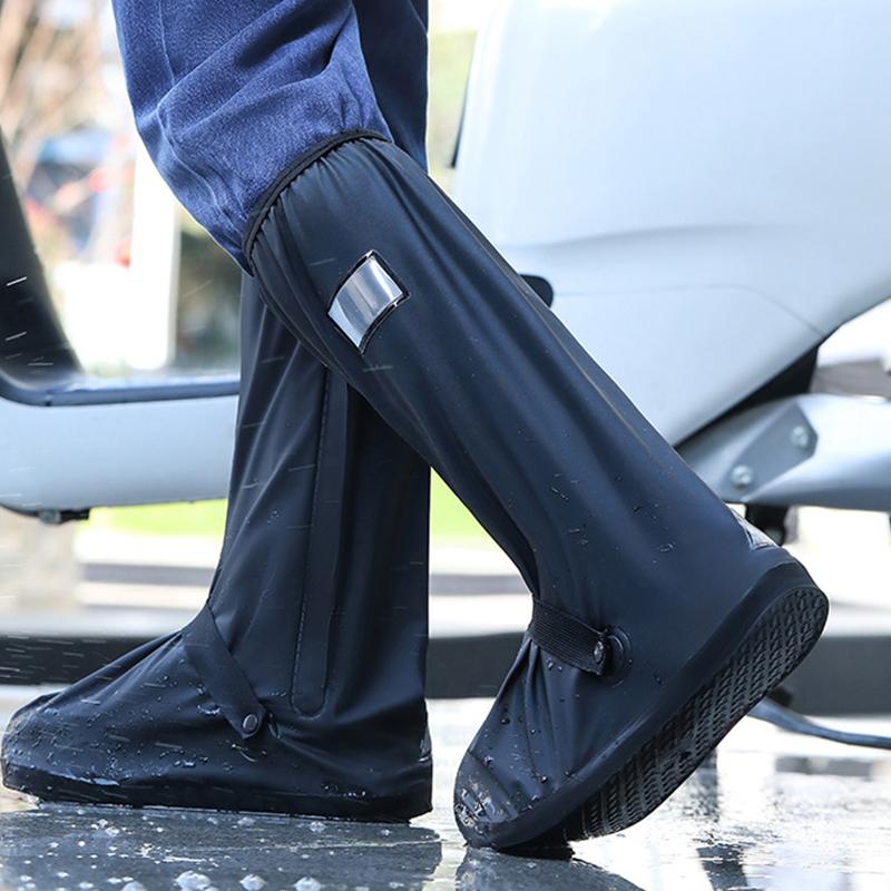 Rain Boot Shoe Cover Waterproof With Reflector High Top Shoes Dust Covers For Men Women Outdoor Rainproof Shoes Cover