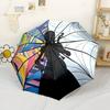 Wednesday Umbrella Silhouette Portable Automatic Umbrella Compact 8-Rib Design Foldable Design Travel Essential Stylish Accessory Spiritual Gift
