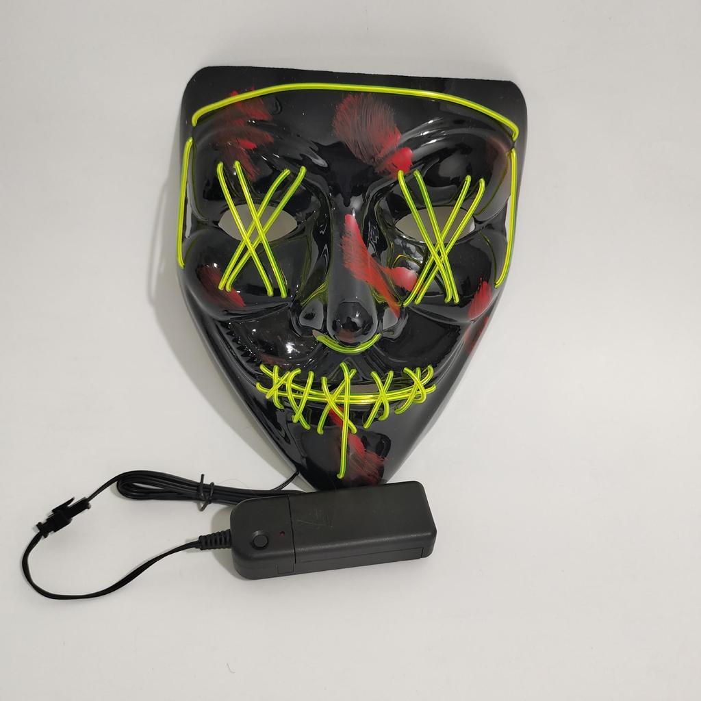 Halloween Two-Color Luminous EL Mask for Dance Parties