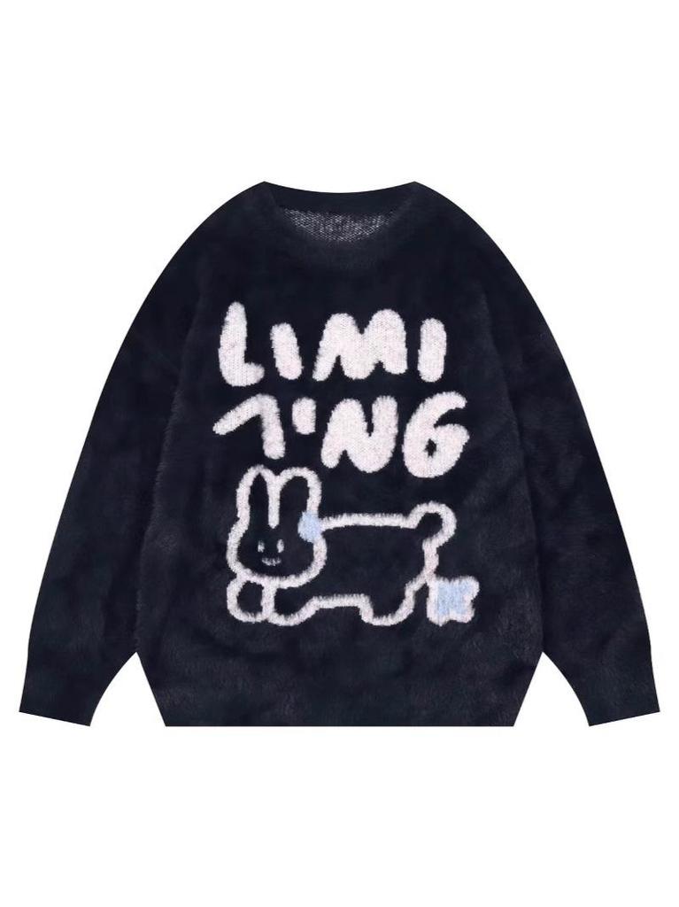 Unisex Cute Cartoon Rabbit Knit Sweater