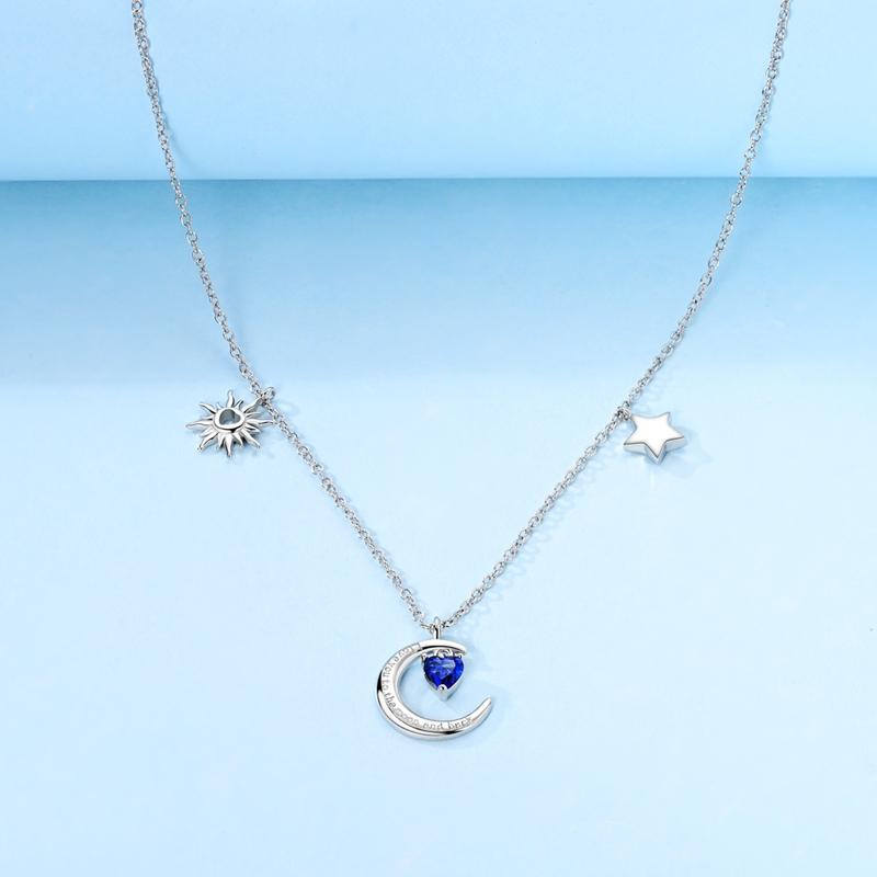 Necklace For Woman Wedding Fine Jewely 925 Silver Simple Basic Classic Butterfly Iris Heart Bear Cross Chain Necklace