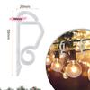 20/50Pcs Outdoor Gutter Hooks Christmas Light Clip Weatherproof Cable Wire Rope Holder for String Lights Holiday Decor