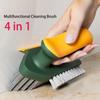 4 In 1 Crevice Brush Deep Cleaning Scraper Ground Seam Floor Bathroom Corner Seam Toilet Tile Multifunctional Cleaning Brush Tools