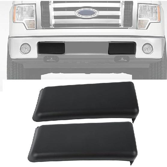 Compatible For Bumper Guard Pad Cap Erts End Cover Ford F150 F-150 ML3Z-17E810-AA ML3Z-17E811-AA Left Driver & Right Passenger Side