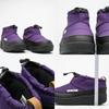 Mozu 5683 Moc Winter Cold Fleece Size L Low-Cut Boots, Waterproof, Water-Repellent, Weather, Non-Slip, Lightweight, Padded, Lining, Quicklace, Purple,