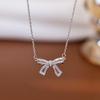 Korean Bow Necklace for Women, Elegant Niche Design, 2022 New Clavicle Chain, Perfect Gift for Girlfriend