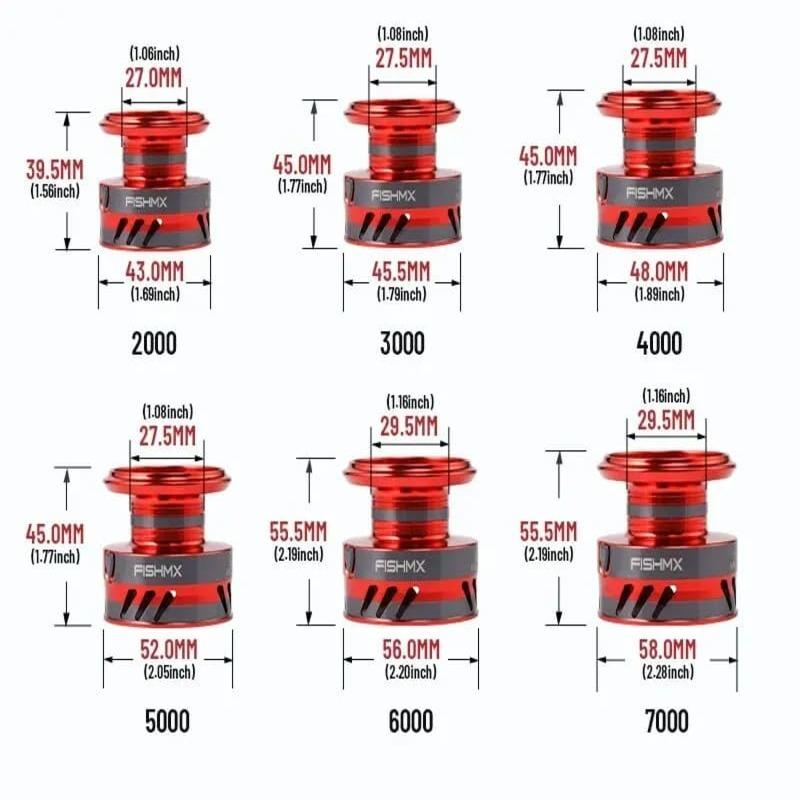 Angel-Spinnrolle, Metallspule, 12 Kugellager, Karpfenangelrolle MQ2000-7000, Metallschnurbecher, Meeresgerät