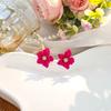 Korean Style Colorful Petal Dangle Earrings Fragments Flowers Women Elegant Stud Earrings Fashion Jewelry Girl Gift