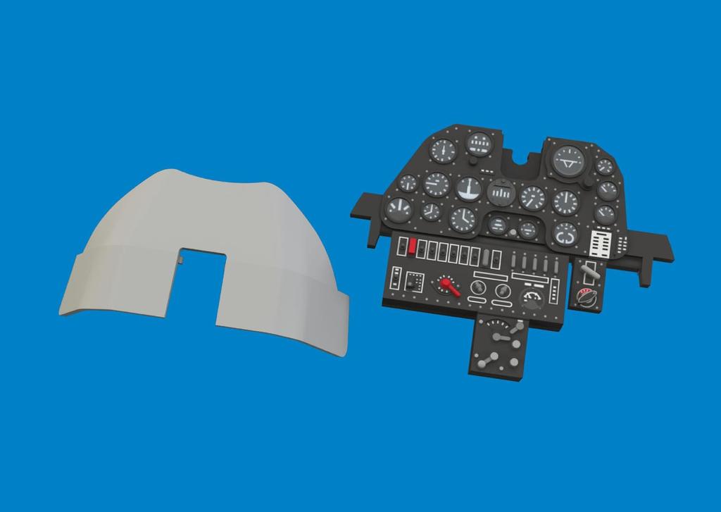 Eduard 1/48 Scale Look P-40N-25+ Instrument Panel (for Eduard) Plastic Model Parts EDU644317 (Airplane)