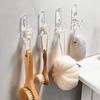4/8/12Pcs Acrylic Diamond Wall Hook Tranparent Waterproof Adhesive Hooks For Hanging Towels Coats Home Bathroom Organizer
