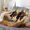 Soft Buffalo Theme Fleece Blanket - Vibrant Digital Print, Breathable 100% Polyester, All-Season Cozy Throw for Home Decor, Perf