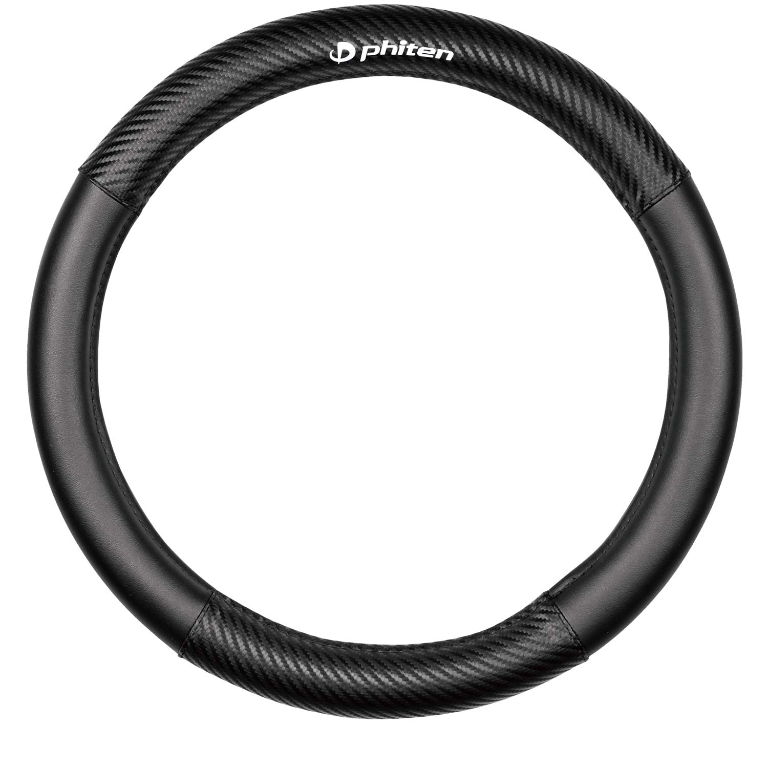 Чехол на руль BONFORM Phiten Carbon Aqua Titanium, Черный, 6828-01BK