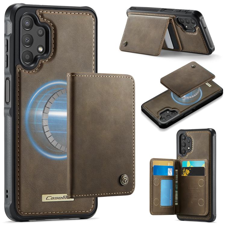 CaseMe Me80 Magnetic RFID Wallet Phone Case For Samsung Galaxy S24 FE 5G, Detachable Multi Card Slot Kickstand Anti-Theft Cover