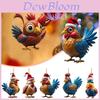 Creatieve Acryl Kip Serie Kerstboomversieringen in Cartoonstijl Voor Feestelijke Decoratie