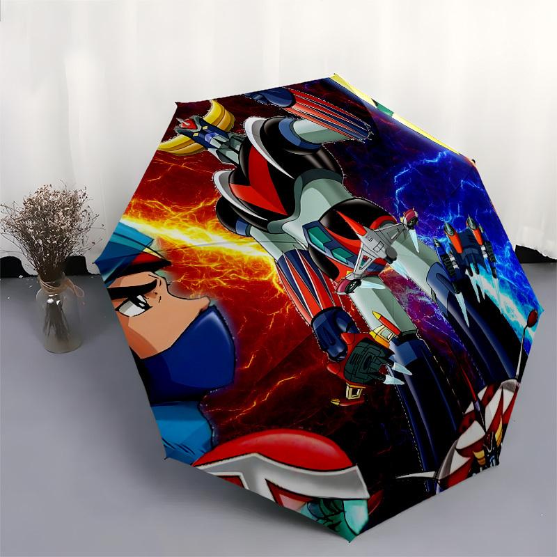 Robots, Action- Automatic Opening and Closing, 8-rib Structure Portable Umbrella, Suitable for Men and Women In All Seasons - Perfect Gift F