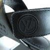 Excellent LOUIS VUITTON Sandals Star trail line Black brown Monogram canvas Women 36.5 Used