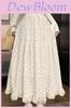 Cotton Blend Flower Pattern Maxi Skirt For Spring Summer Womens Casual Wear
