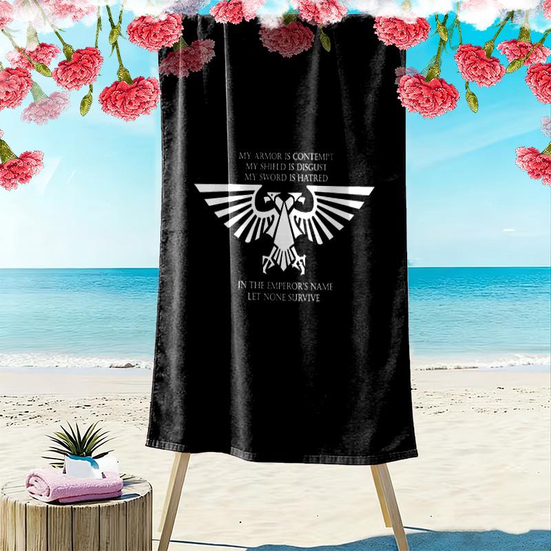 Imperium of Man Print Beach Towel, Large Soft Quick Dry Towel for Beach Camping Swimming