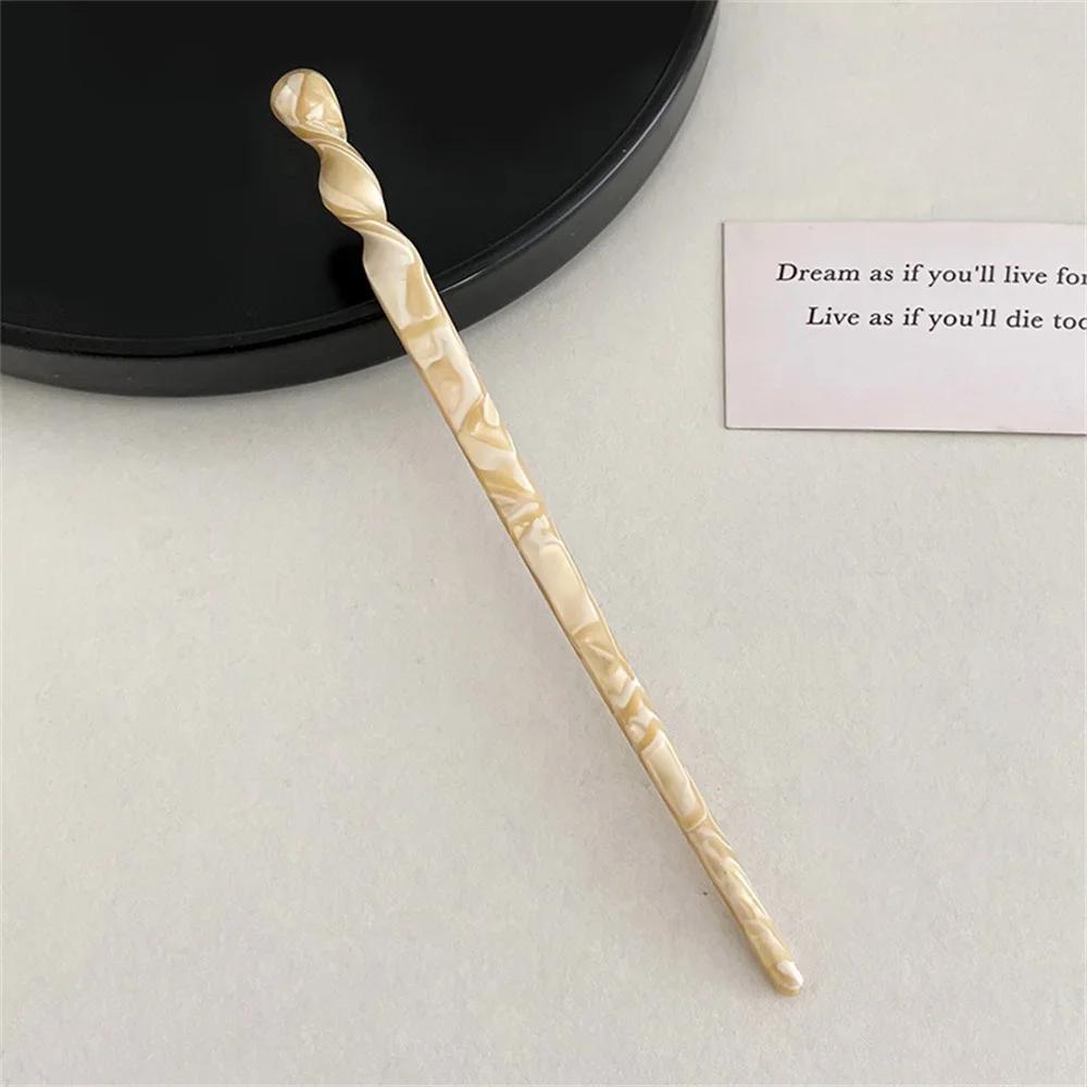 Chinese-Style Hair Sticks Vintage Acetate Resin Marbled Women Hairpins Headdress Headwear Wedding Jewelry Hair Accessories