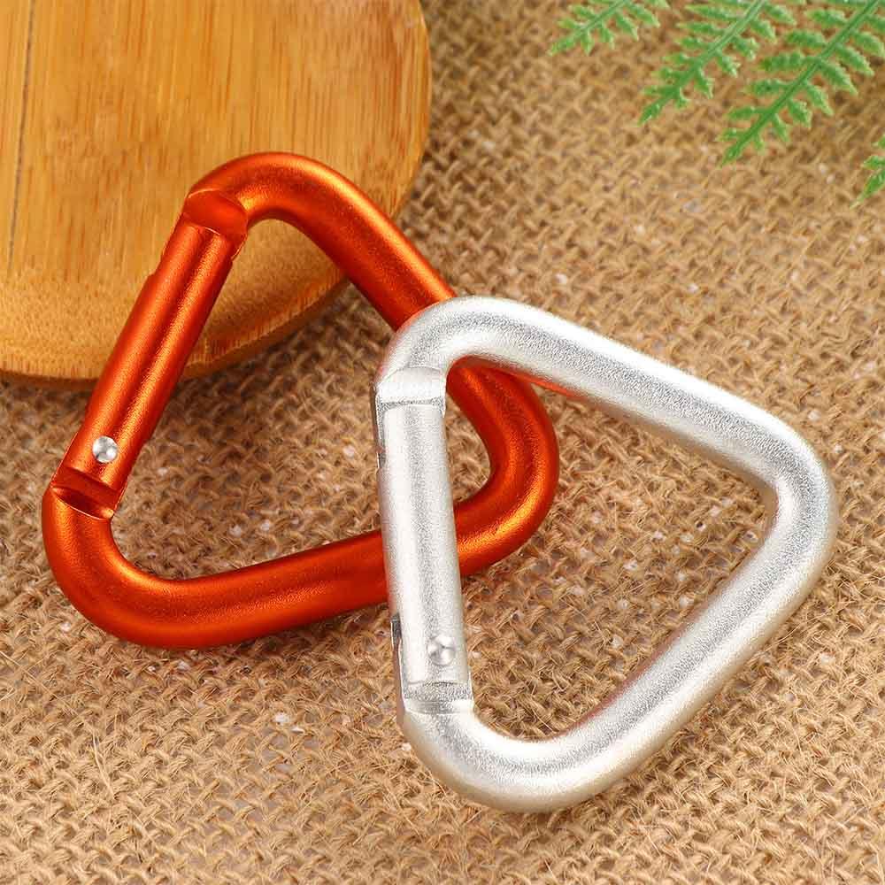Snap Kettle Clip Accessories Outdoor Aluminum Zinc Zinc Alloy Triangle Carabiner Keychain Hook Buckle