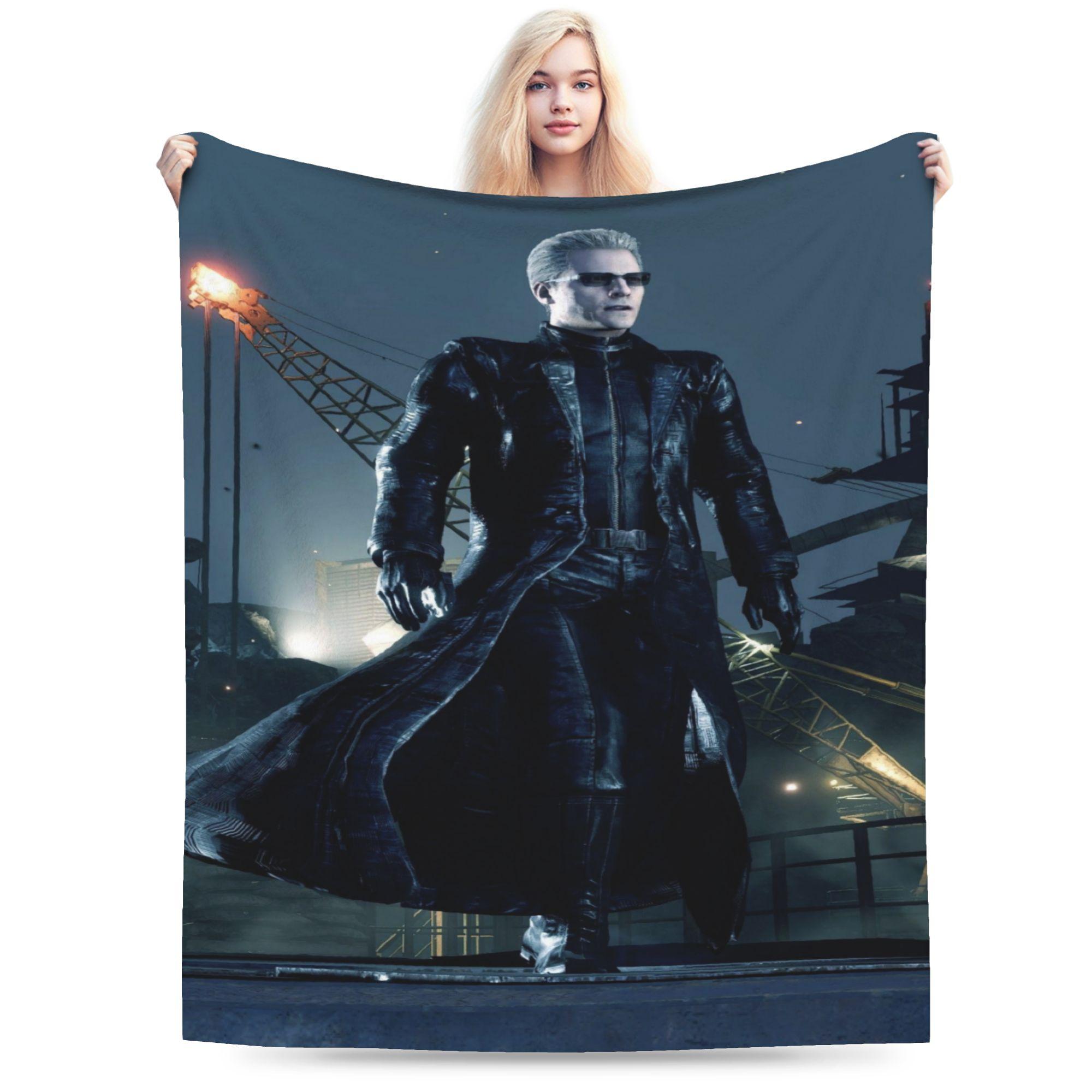 

Y2K Albert Wesker Blankets Super Soft Flannel Comfortable Throw Blanket Machine Washable 30x40in