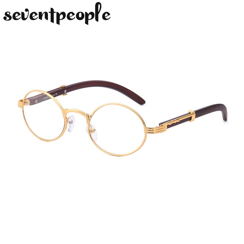 Vintage Oval Sunglasses Women  Luxury Brand Designer Punk Round Sun Glasses For Men Small Frame Anti Blue Light Eyeglasses