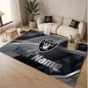 Custom Rug Las Vegas Raiders Pattern Print Name Text Soft Non‑Slip Floor Carpet for Home Indoor Decoration