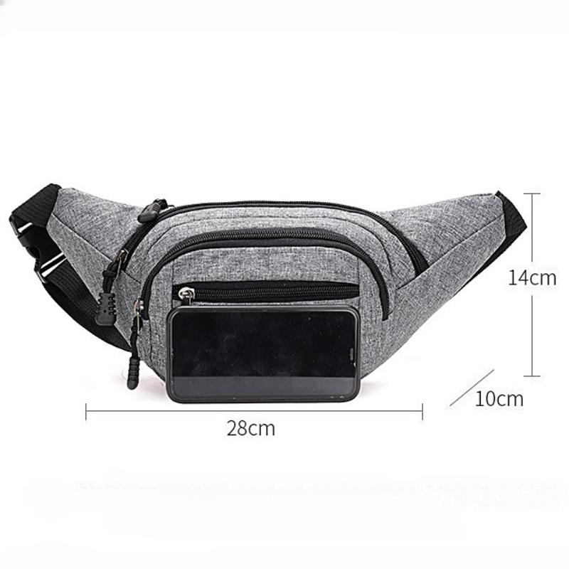 Men's Breast Package Waterproof Outdoor Sports Bag Canvas Pouch Korean-style Waist Bag Fanny Pouch Crossbody Male Banana Bag