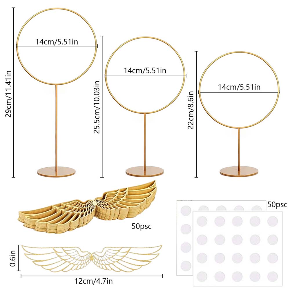103 Pcs Wizard Party Chocolate Decoration, with 3 PCS Gold Goal Posts, 50Pcs Golden Snitch Wings Chocolate Wafer Cupcake Toppers with 50Pcs Glue Point