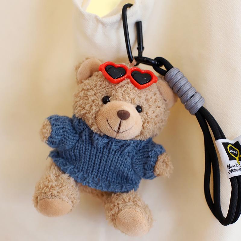 Cute Teddy Bear Keychain Pendant Plush Toy Ornament