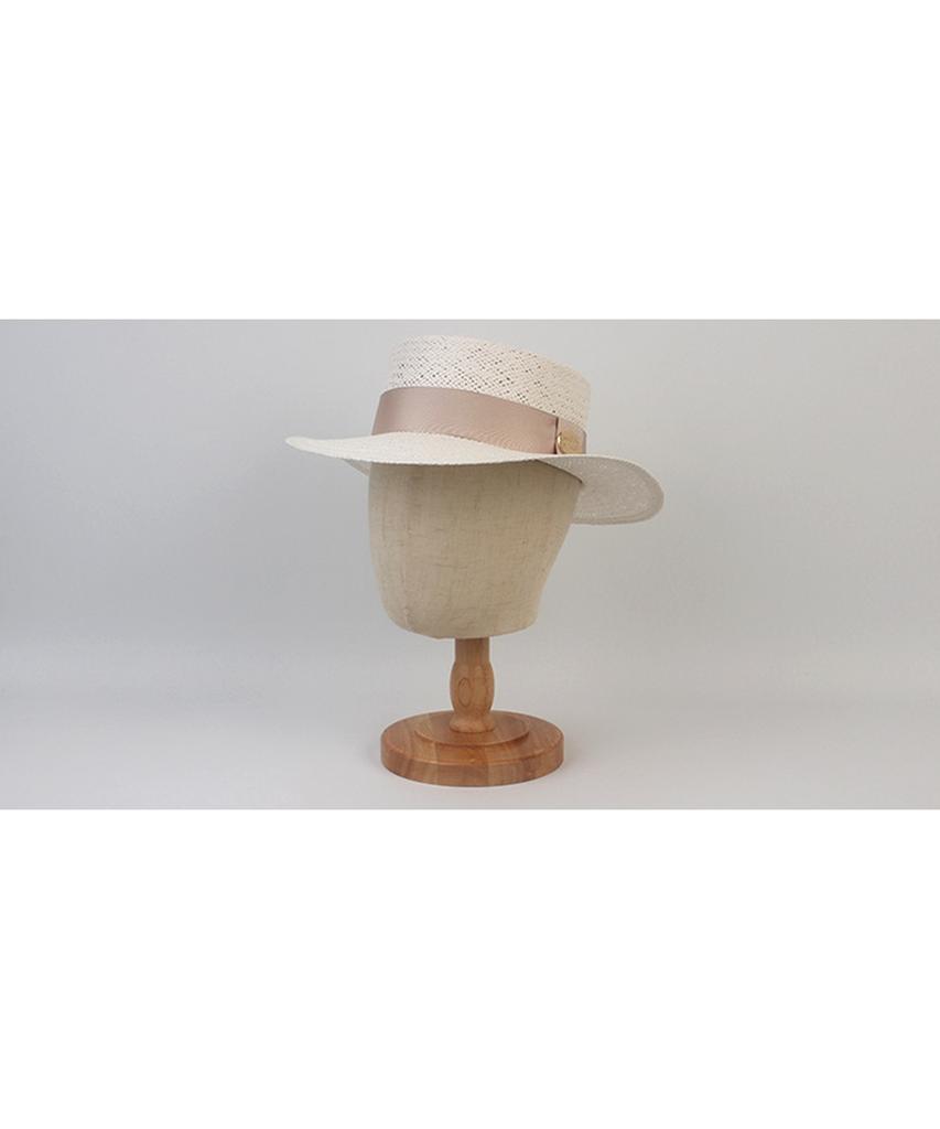 White Ivory Line Panama Hat
