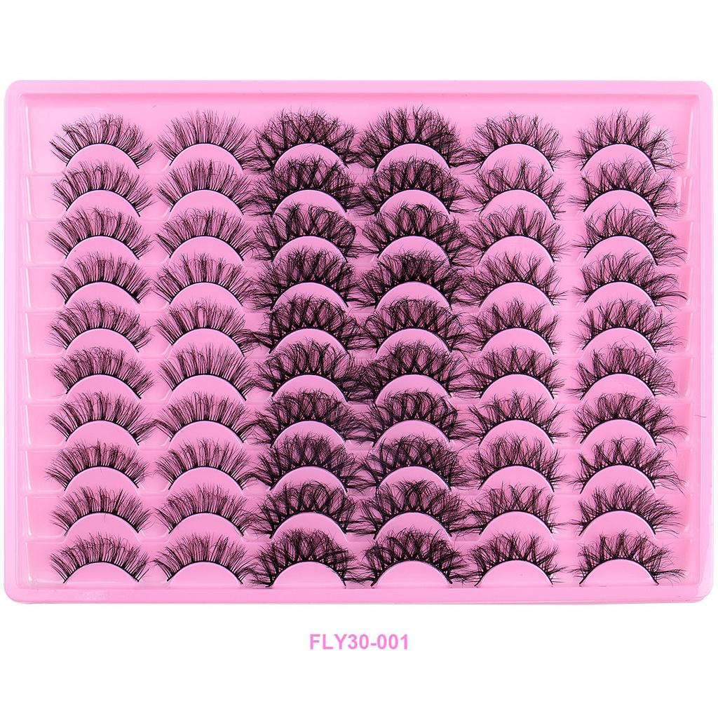 30 Pairs Of Imitation Mink False Eyelashes, Multi-Layer Thick Eyelashes, Daily Simulation Eyelashes