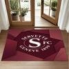 Servette FC Design Křišťálový Sametový Koberec Měkká Dekorativní Rohožka pro Ložnici Vstup