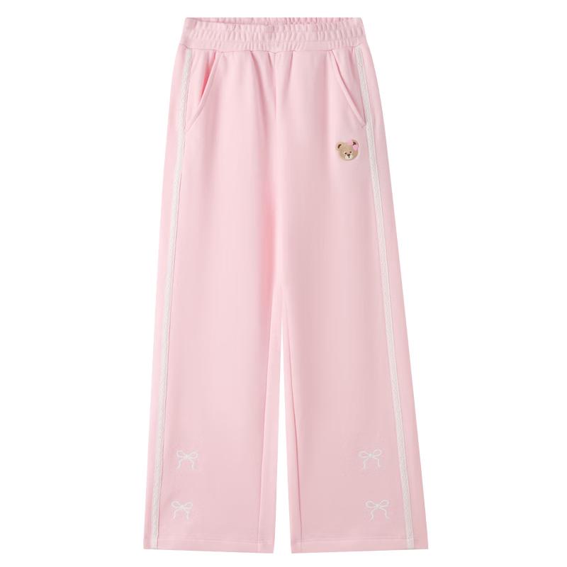 PawinPaw Girls  Cartoon Bear Wide-Leg Casual Pants 130