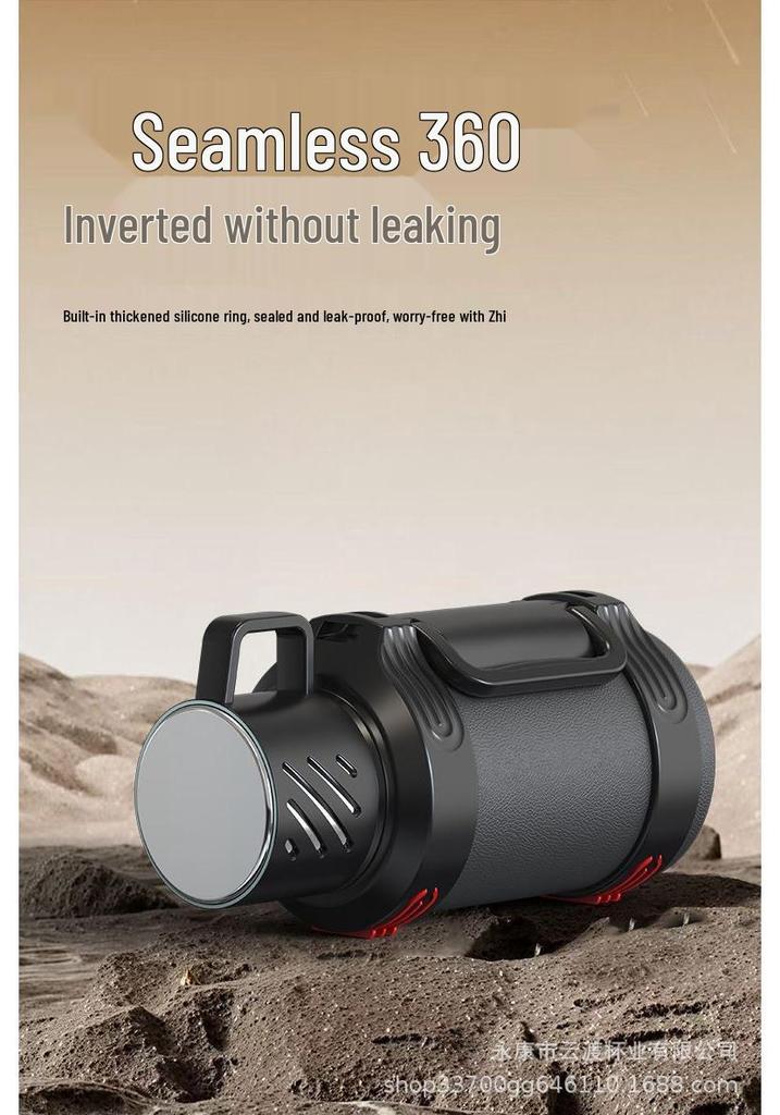 316 Stainless Steel XL Thermos Flask with Mechanical Lid and Large Handle for Outdoor Travel