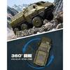 DEERC Military Remote Control Car Armored Vehicle 6WD 1 16 All-Terrain Compatible Operation Time 120 Minutes Includes 2 Batteries Low Voltage Alarm