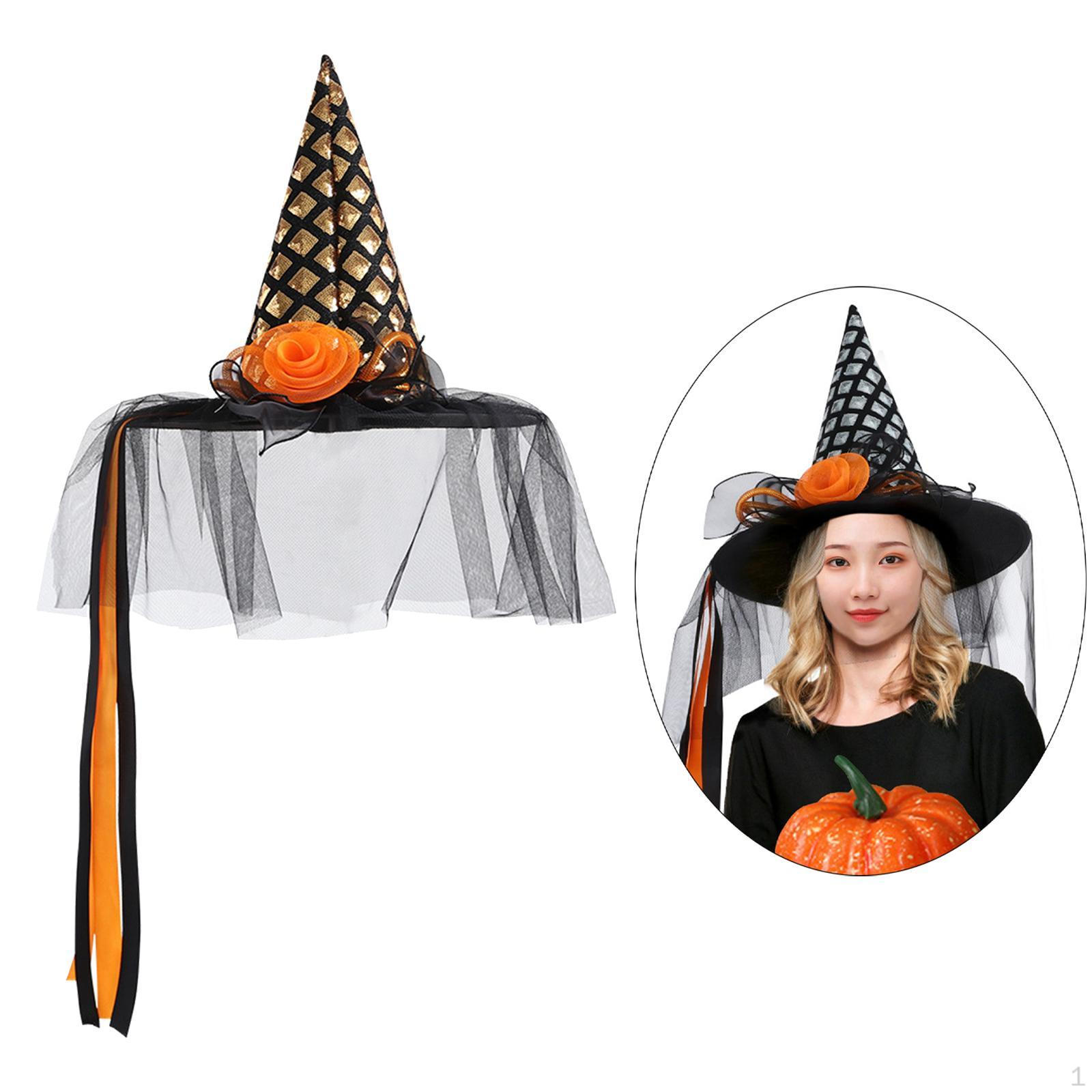 

Хэллоуинская шляпа ведьмы с подсветкой карнавальный колпак для косплей вечеринка карнавал Gold
