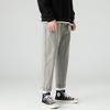 Dingfengbaoluo Men's Straight-Leg Cropped Casual Pants
