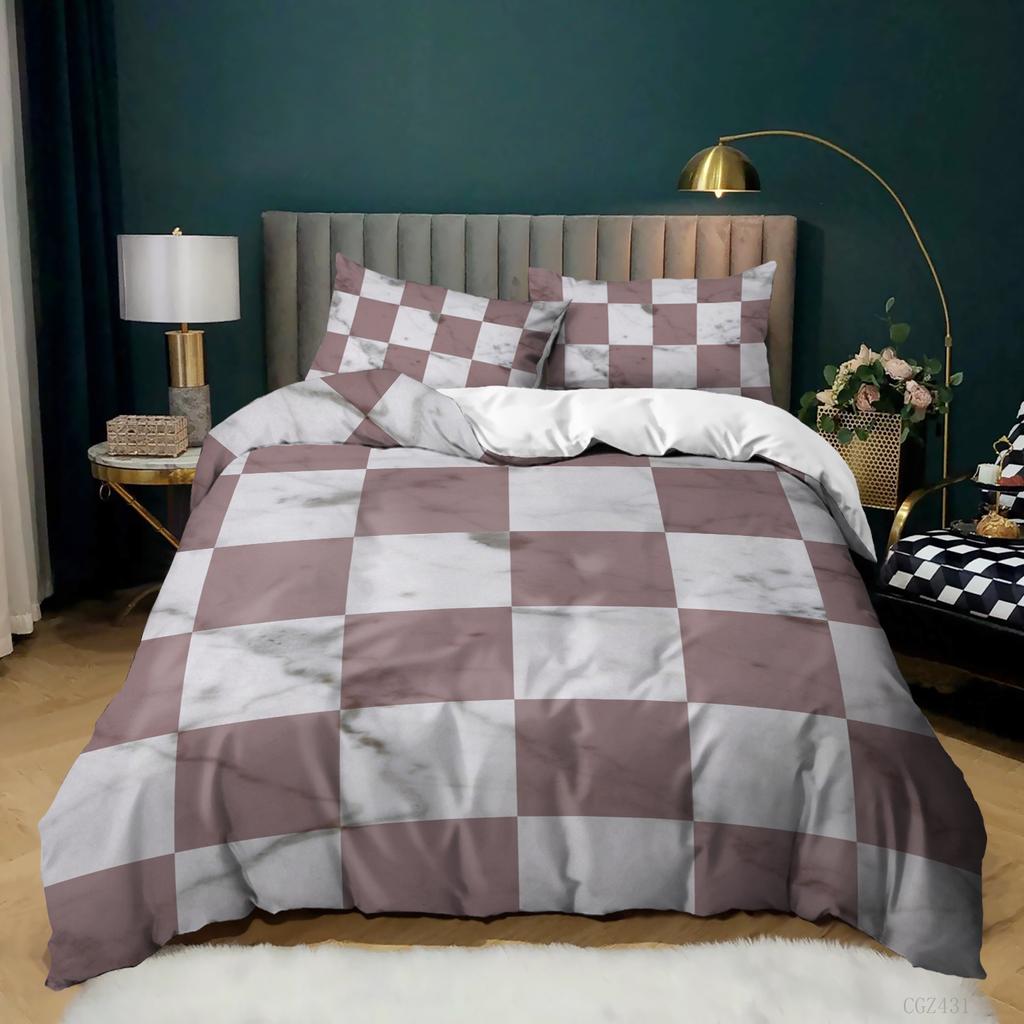 Luxury Black Marble Duvet Cover Set Queen/King/Full/Twin Size Bedding Set Geometric Black Marble Comforter Cover Set Men Women