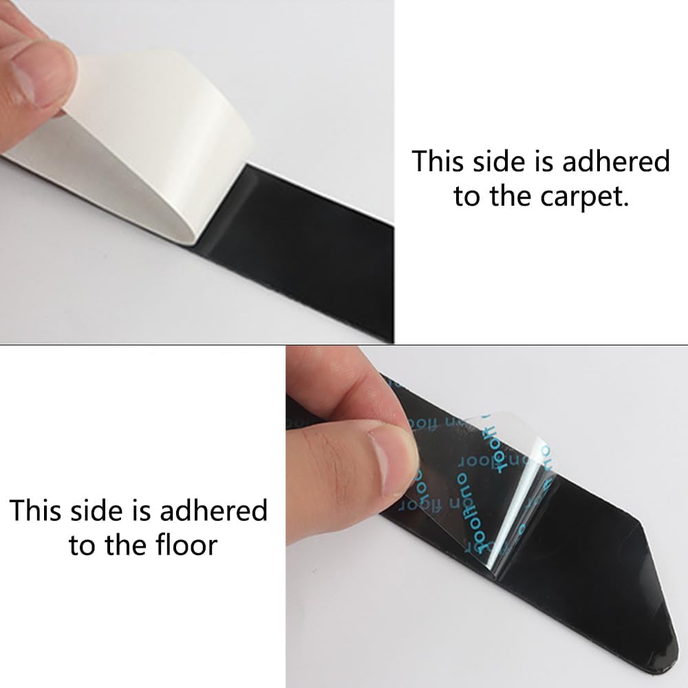 Rug Carpet Non Slip Grippers for Floors, Reusable and Washable Double Sided Carpet Tape Pads Removable, Strong Adhesive Grippers for Area Rugs, Keep