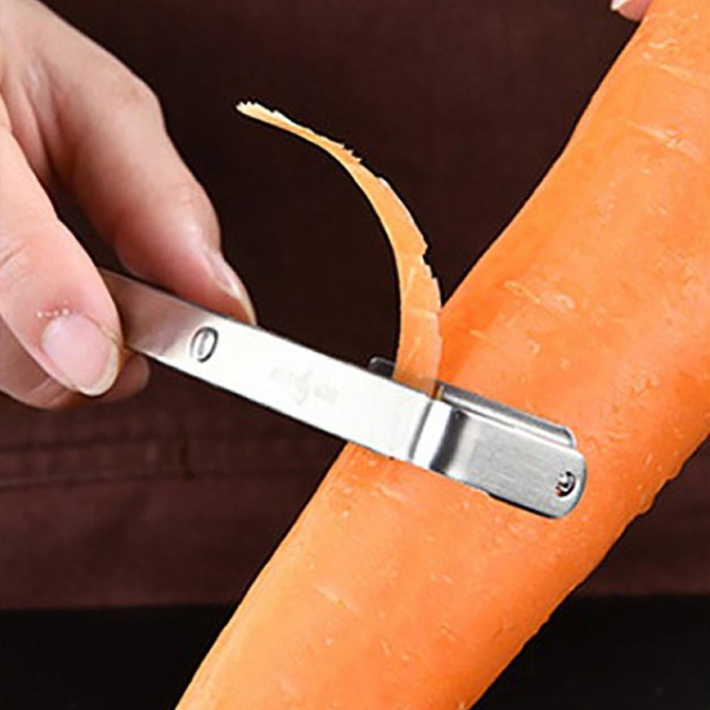 Gezackter flacher Kartoffelschäler aus Edelstahl, Gemüseschäler