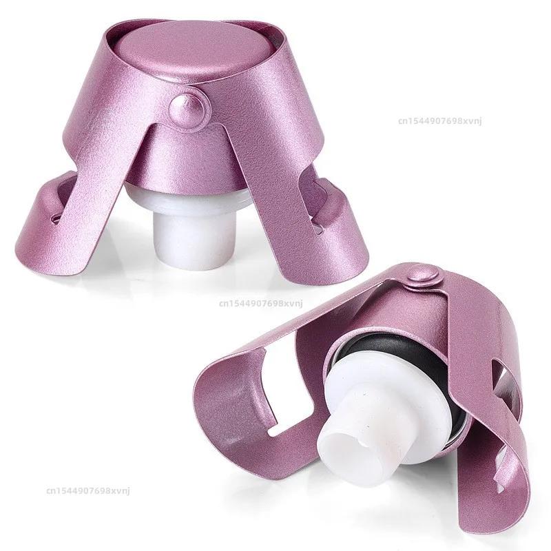 Wine Bottle Stopper Wine Beer Bottle Cork Plug Stainless Steel Champagne Sparkling Stopper Bar Tools 1PC Sealing Bottle Cap