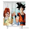 Anime Dragon Ball Z Son Goku Burdock Broli Bath Shower Curtain Waterproof 3D Cute With Hooks For Kids Bathroom Decoration