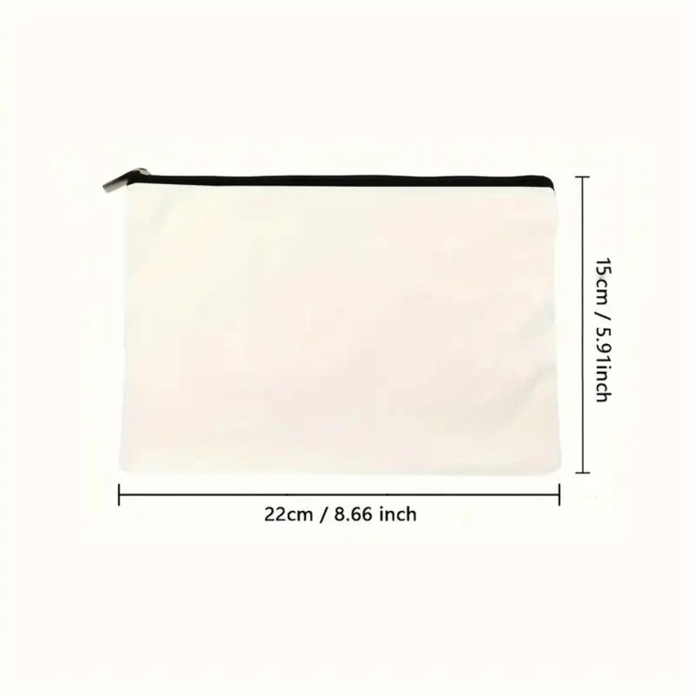 Linen Teacher‘s Day Gifts with Zipper Lightweight Stationery Storage Bag Portable Multi-functional Makeup Bag Teacher Pencil