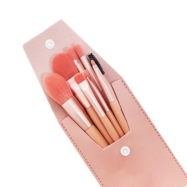 

Мини-кисти для макияжа Juniz, 8 видов + набор в мешочке, розовые, 1 комплект, самый популярный косметический аксессуар в Корее.