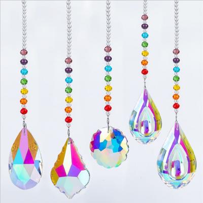 Crystal Tree of Life Catchers Crystals Ball Pendant Rainbow Maker Hanging Suncatcher Window Ornament Home Garden Decor